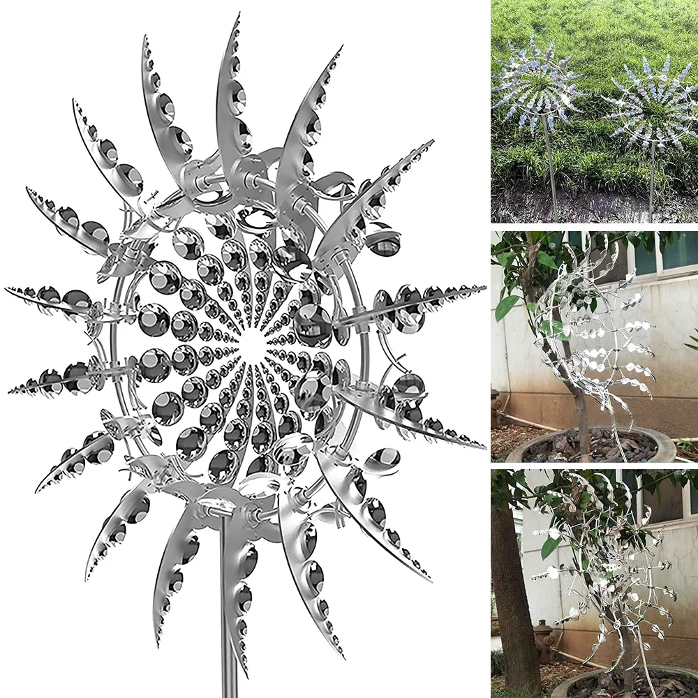 

Unique And Magical Metal Windmill Outdoor Wind Spinners Wind Catchers Yard Patio Lawn Garden Decoration Yard Stake Sculptures