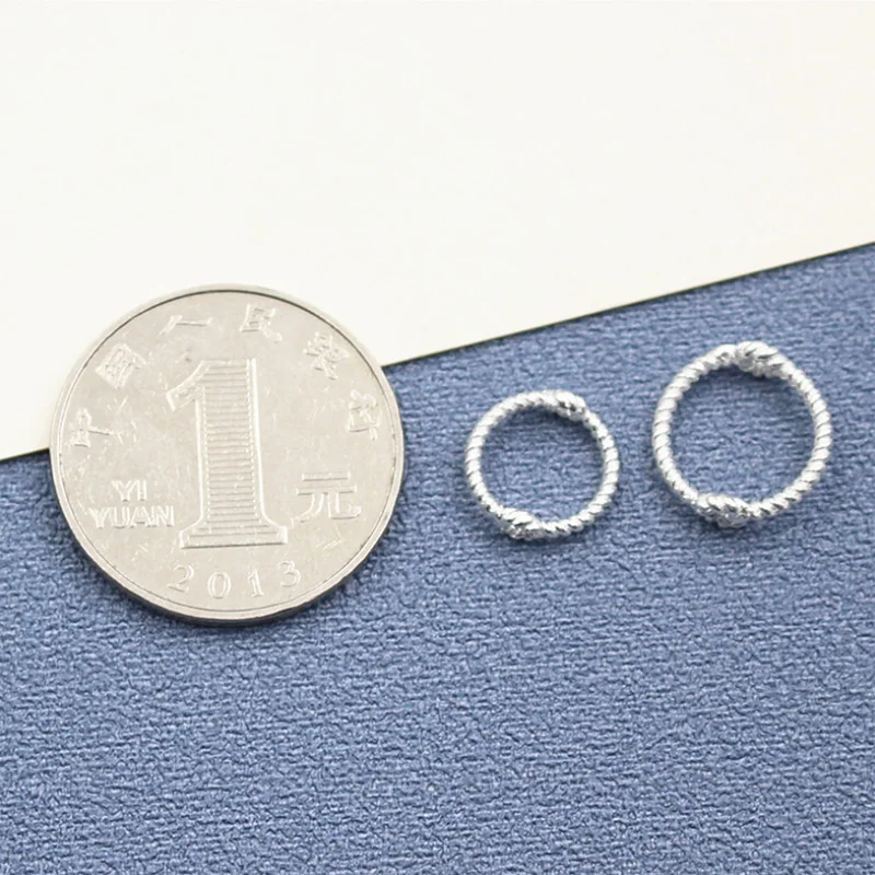 925 пробы Серебряный скрученный круг резные разделительные бусины для
