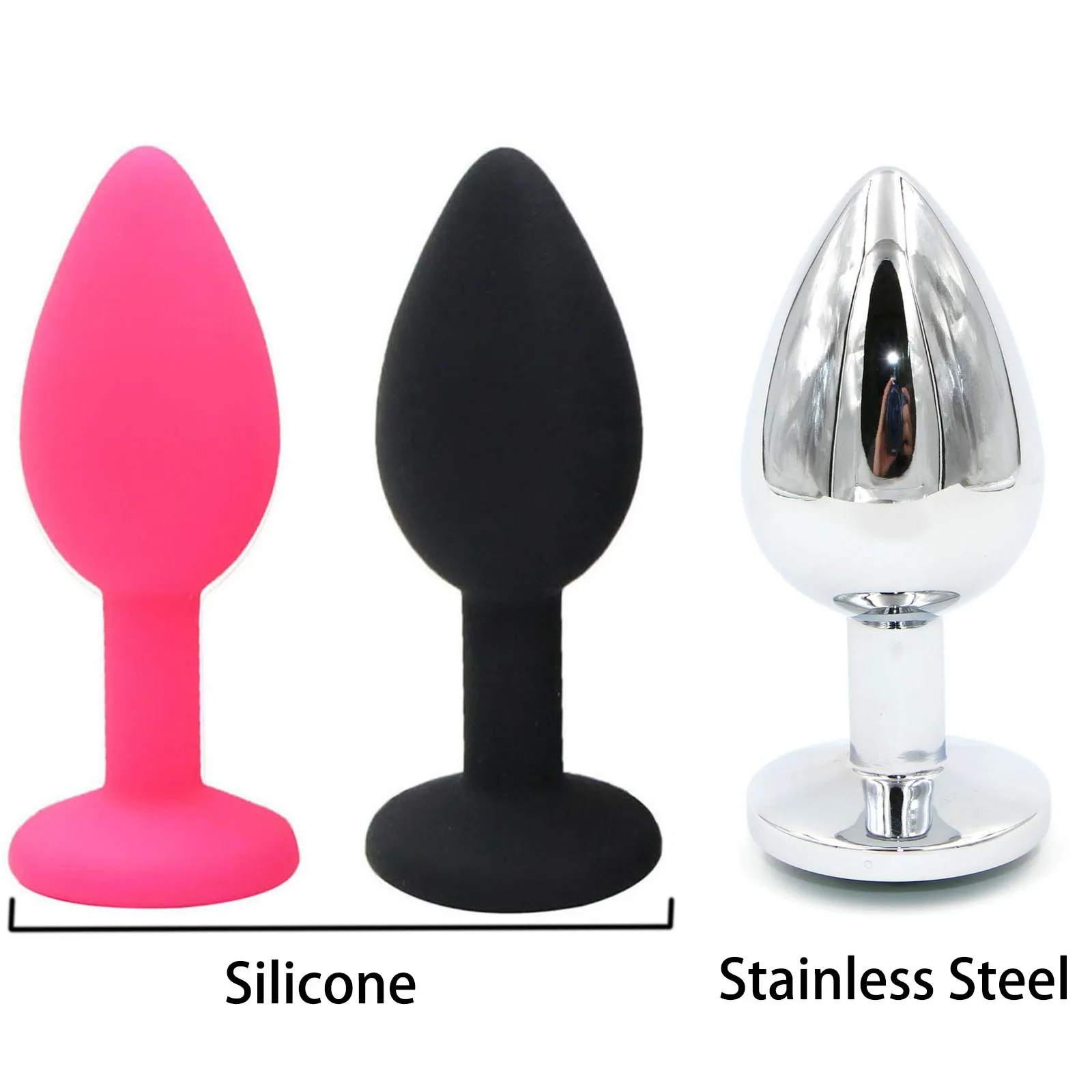 YEMA 3 Pcs/Set Stainless Steel Big Anal Plug Butt Metal &amp 10 Mode Vibrator Sex Toys For Men Gay Products Women | Красота и