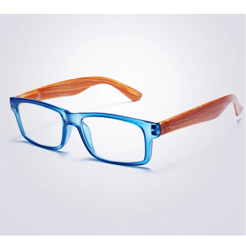 Ретро Модные женские очки для чтения с деревянной печатью Мужские квадратные