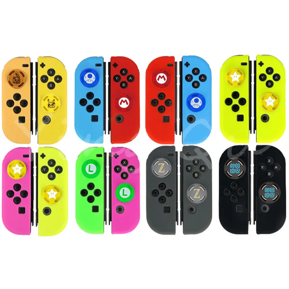 Новый нескользящий Силиконовый мягкий чехол для Joycon Nintendo Switch защитный колпачки