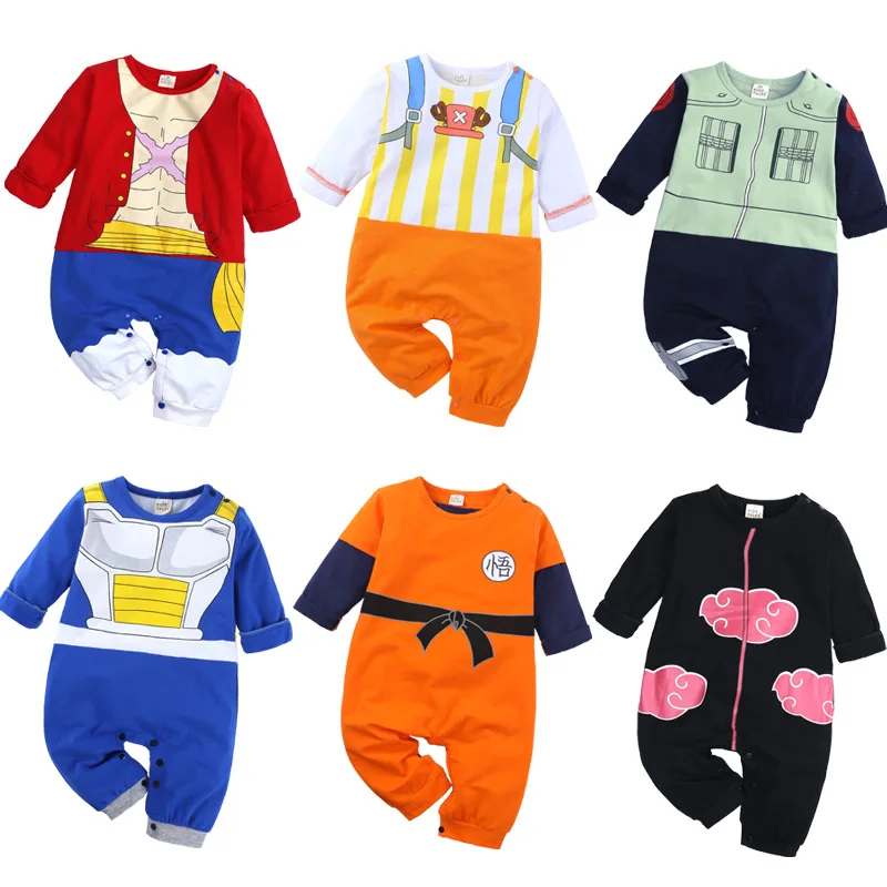 

Japan Anime Newborn Baby Clothes Boys Girls Rompers Onesie Infant Jumpsuits One Piece Cosplay Cartoon Goku Baby Toddler Costume