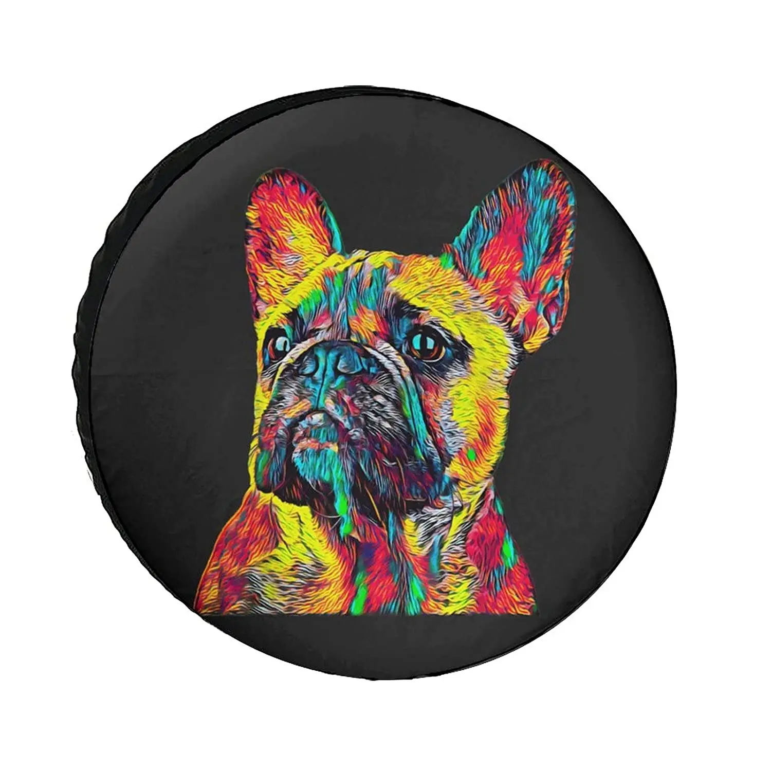 

Cute French Bulldog Universe Exploration Tire Covers Wheel Cover Protectors Weatherproof UV Protection Spare Tire