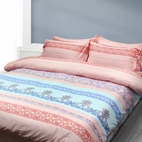 breathable bed set 4pcs home textile washable duvet cover flat sheet pillow shams