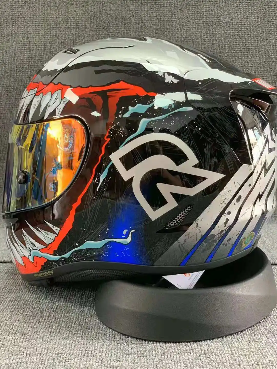 Мотоциклетный шлем на все лицо мотоциклетный с Веном всесезонный для мотокросса