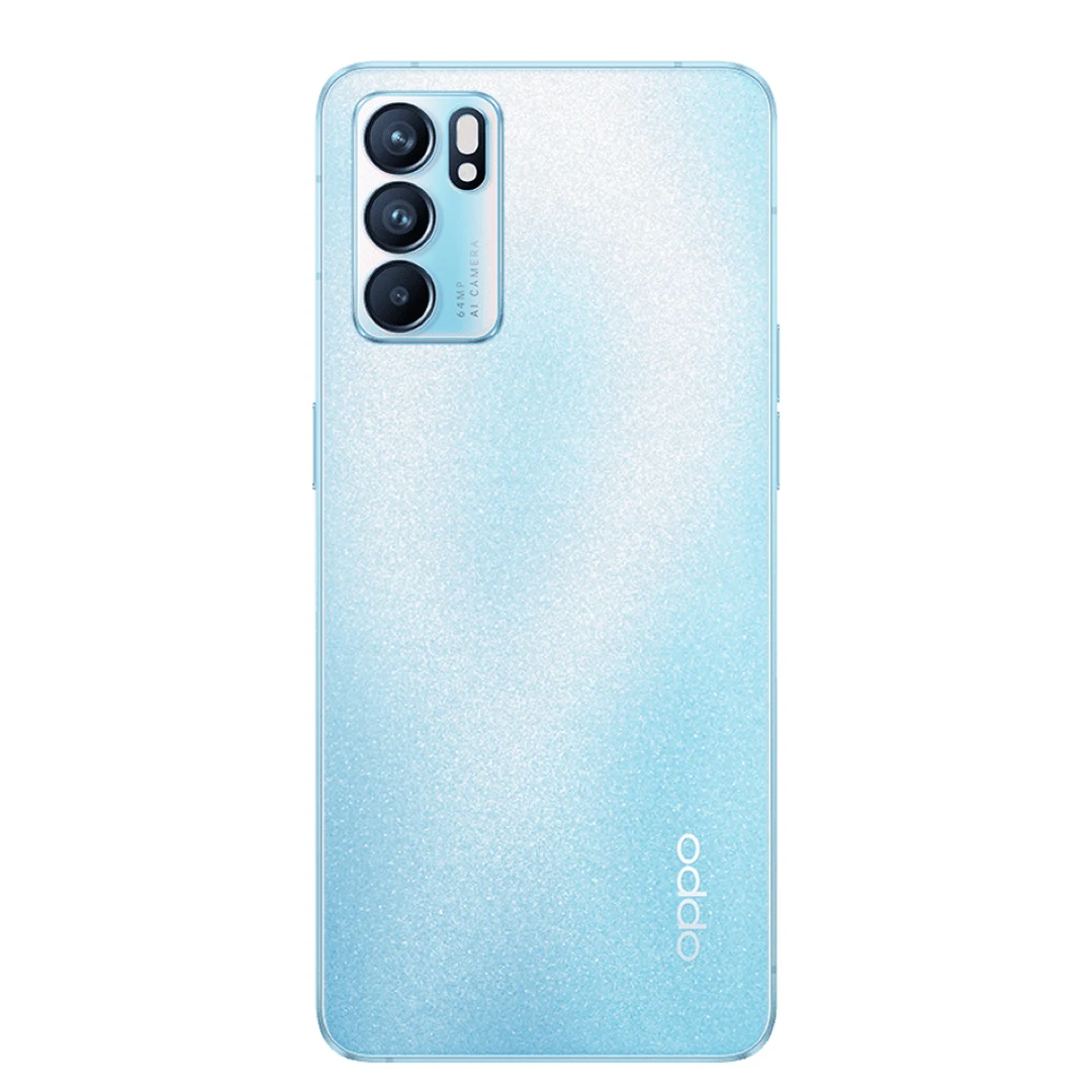 original oppo reno 6 5g mobile phone 6 43inch 8gb 128gb dimensity 900 octa core 64mp rear camera 65w super charge smartphone free global shipping