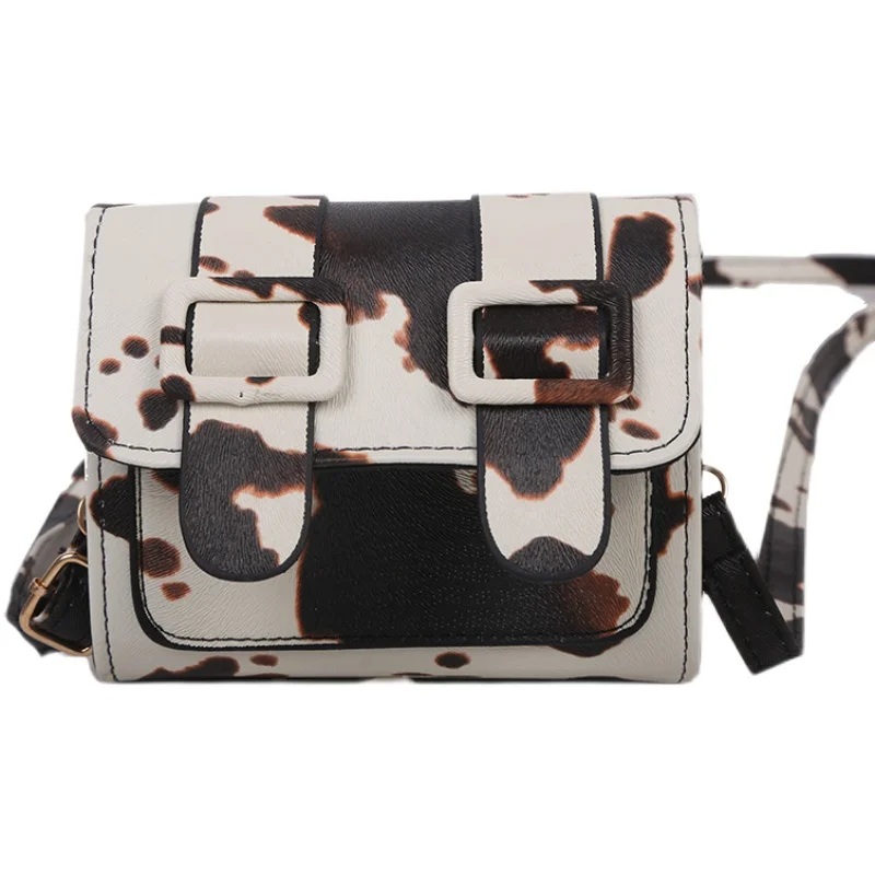 

Casual All-match Women Flap Shoulder Messenger Bags Retro Cow Patter Ladies Small Square Bag Fashion Female Girls Purse Handbags