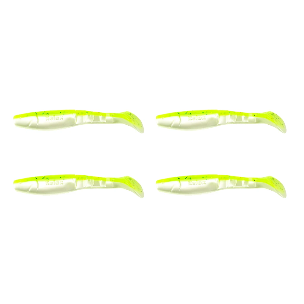

4Pcs/lot Bright Color Soft T Tail Fishing Lures Artificial Baits Accessories