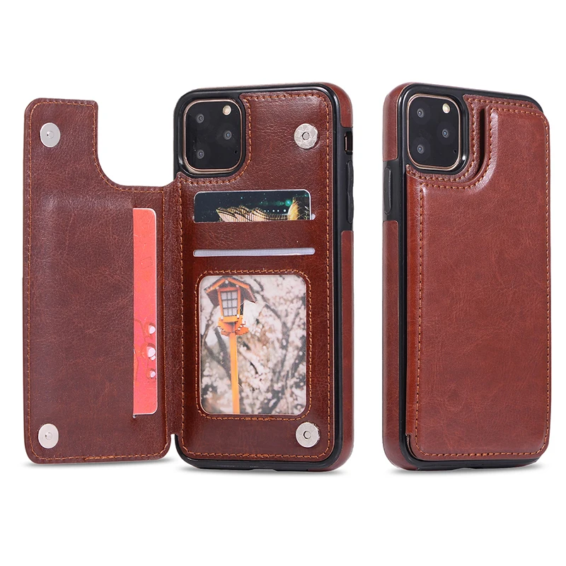 Ретро Кожаный чехол-кошелек для iPhone 6, 6 S, 7, 8 Plus, X, XR, XS Max, чехол, флип-держатель для карт, Магнитный чехол, чехол для телефона, для iPhone 11 Pro