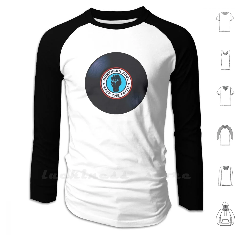 Northern Soul Vinyl Record Hoodies Long Sleeve Retro Music Vinyl Northern Soul Sound Stereo Vintage