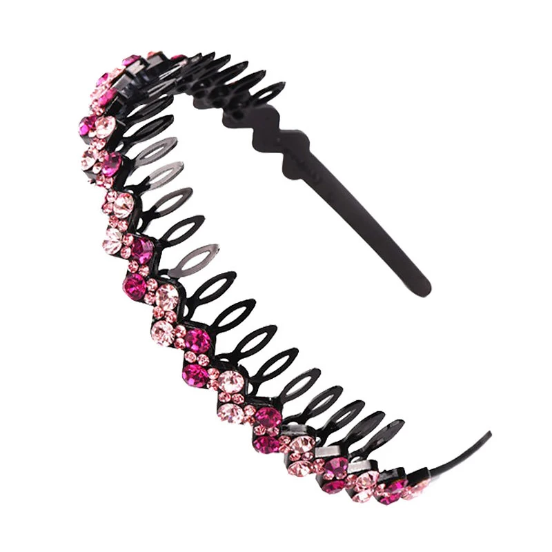 1 шт. Женский Пластиковый черный зубчатый спортивный обруч для волос волнистых