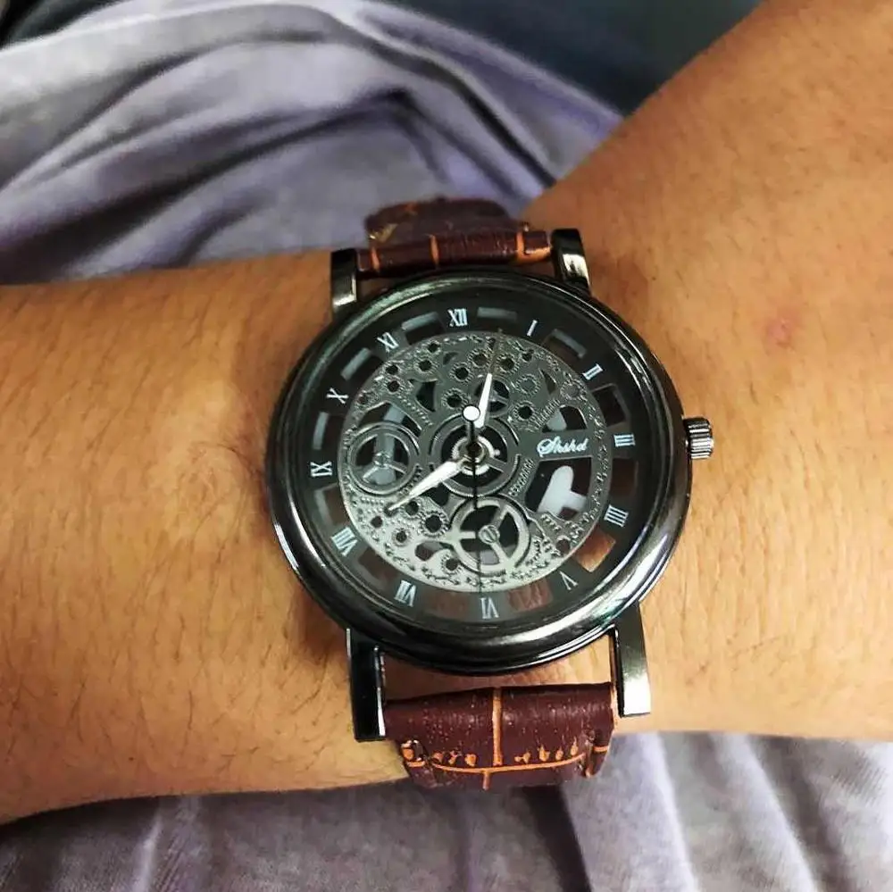 

New Arrival Casual Brown White Black Blue Belt Strap Men Watch For Women Gift Jewelry Freely Shipping
