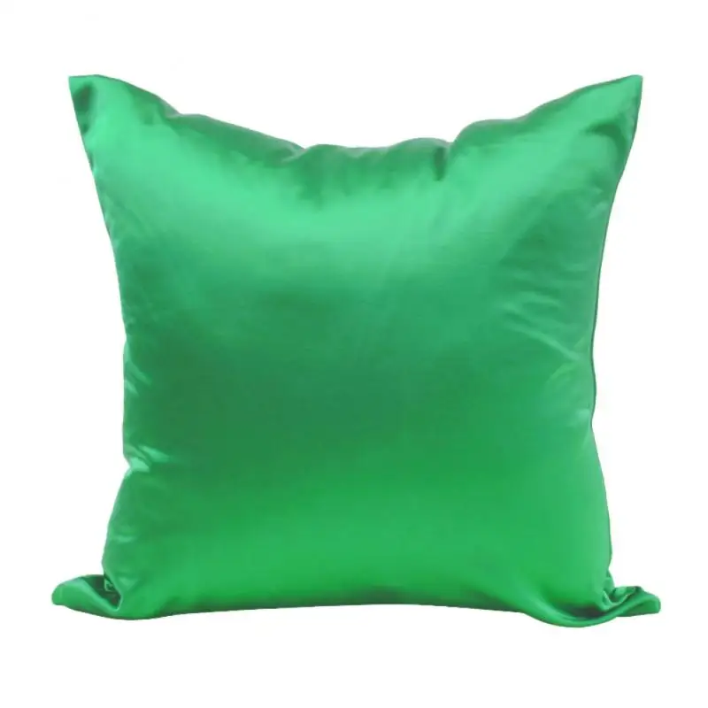 

1pc Multicolor Satin Imitation Silk Square Pillow Case Comfortable Pillowcase Single Bedspread Coverlet Pillowcase Decor Tool