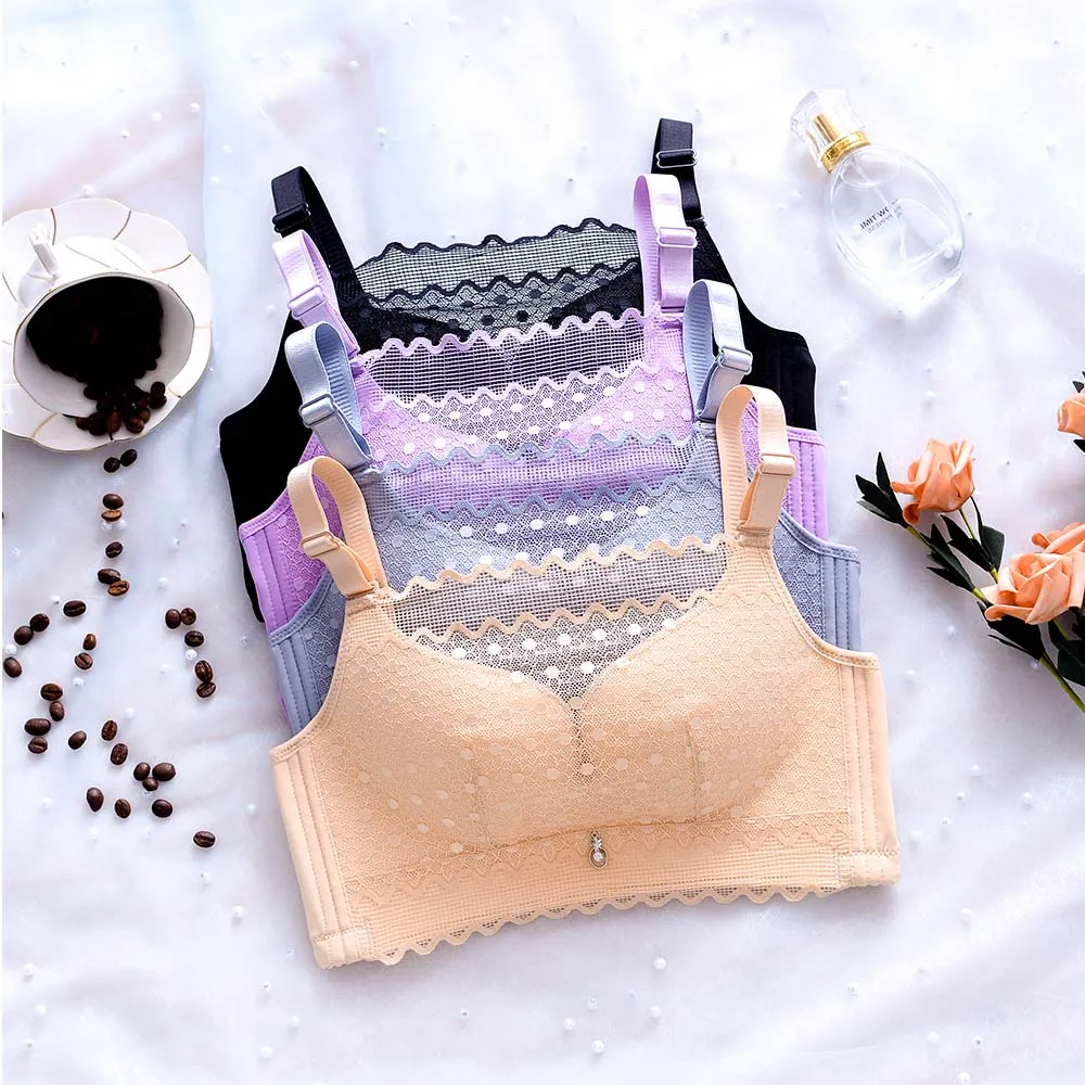 Womens Push Up Bras Lace Brassiere U-Type Beautiful Back Cotton Padded Gather Lingerie Bralette