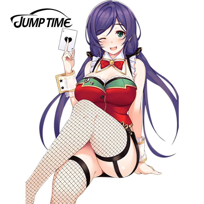 Наклейки на бампер JumpTime 13 см x 9,7 см японского аниме Love Live! Сексуальная красотка Тоджоу Нодзоми на дрифте.