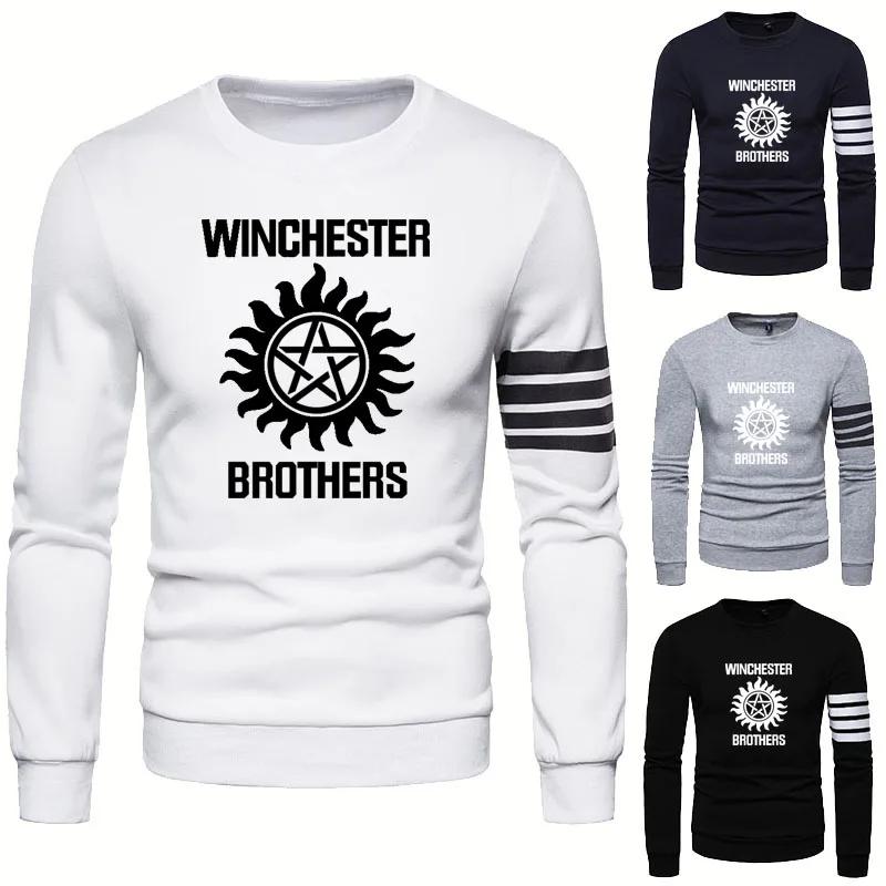 

Весенне-осенняя мужская Толстовка братья-Винчестеры повседневная мужская толстовка с принтом высококачественный хлопковый Мужской пулов...