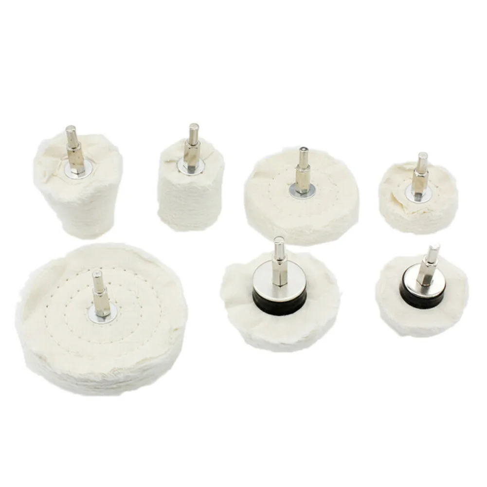

7 pcs Polishing Whee set Cotton Polishing Wheel kit 50/75/100mm 32mm Shank