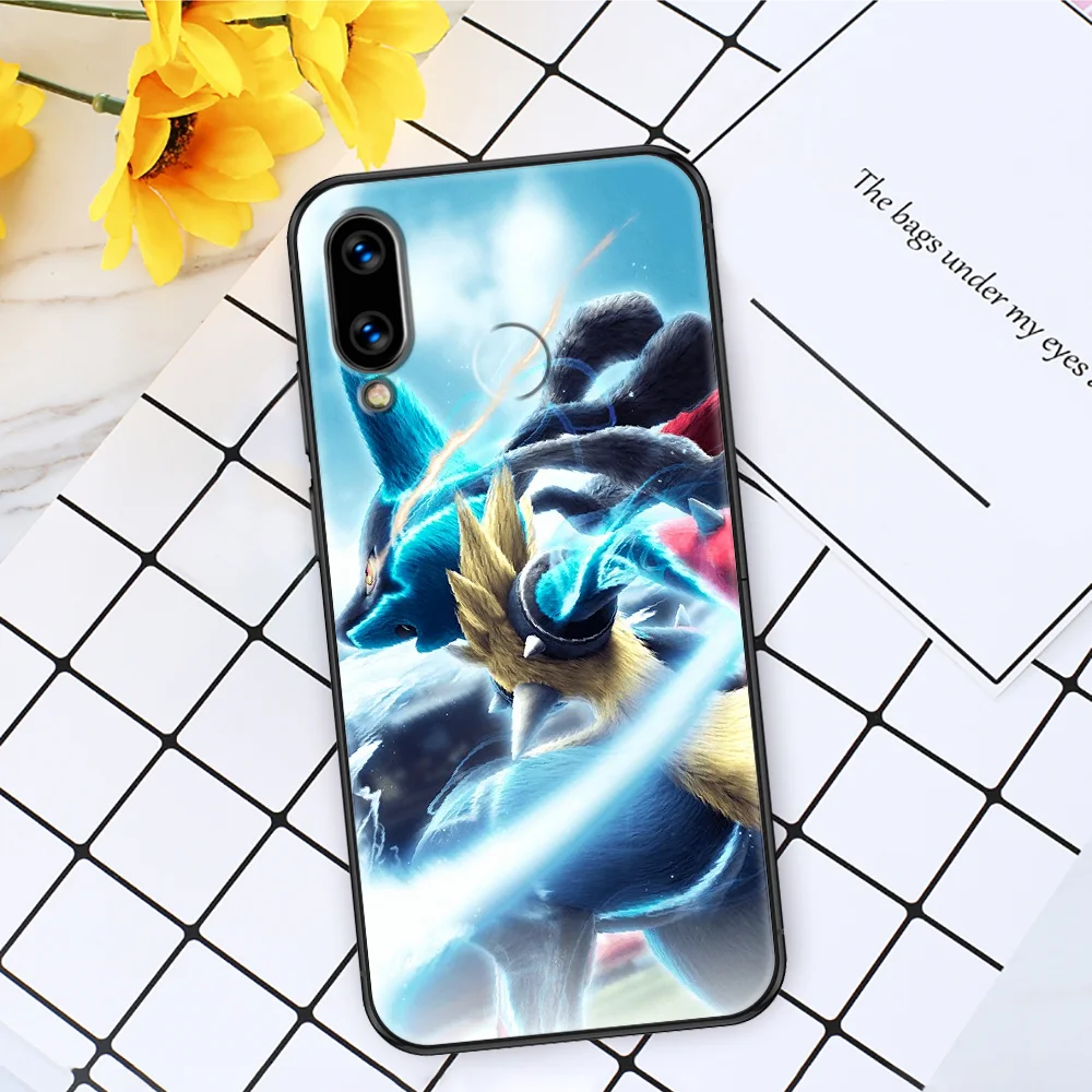 

Cartoon Pokemones Cute Phone case For Huawei Honor 6 7 8 9 10 10i 20 A C X Lite Pro Play black 3D waterproof pretty Etui