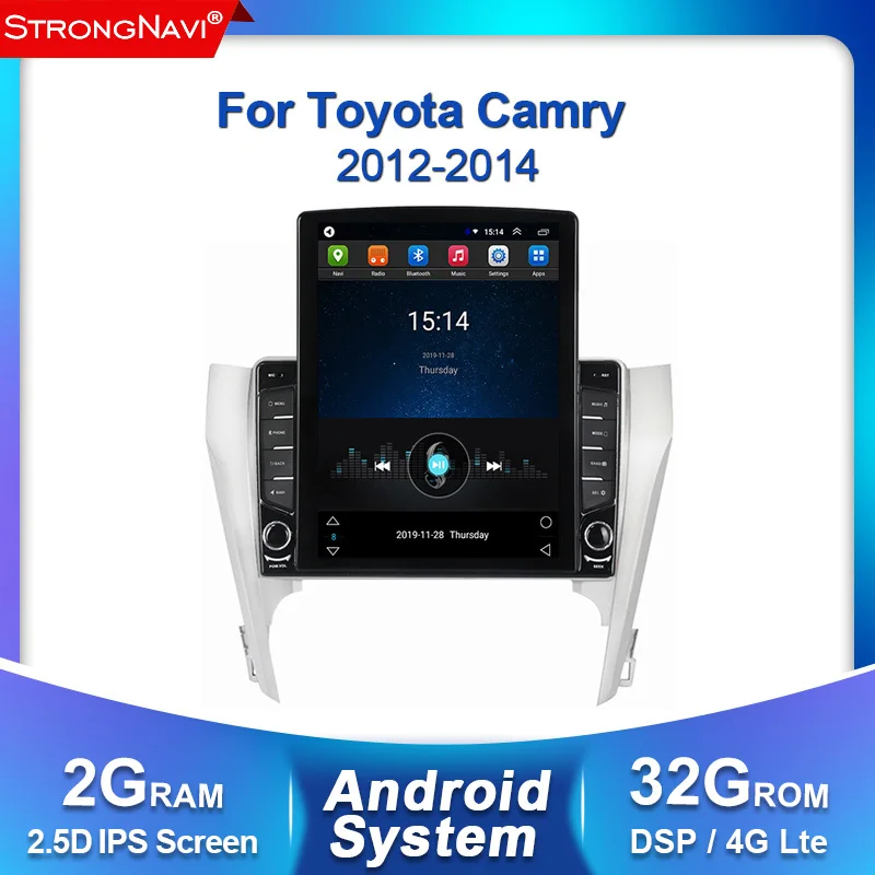 Автомобильный мультимедийный плеер Tesla 2 + 32 ГБ 2.5D IPS Android 2din радио для CAMRY 2012 2013 2014