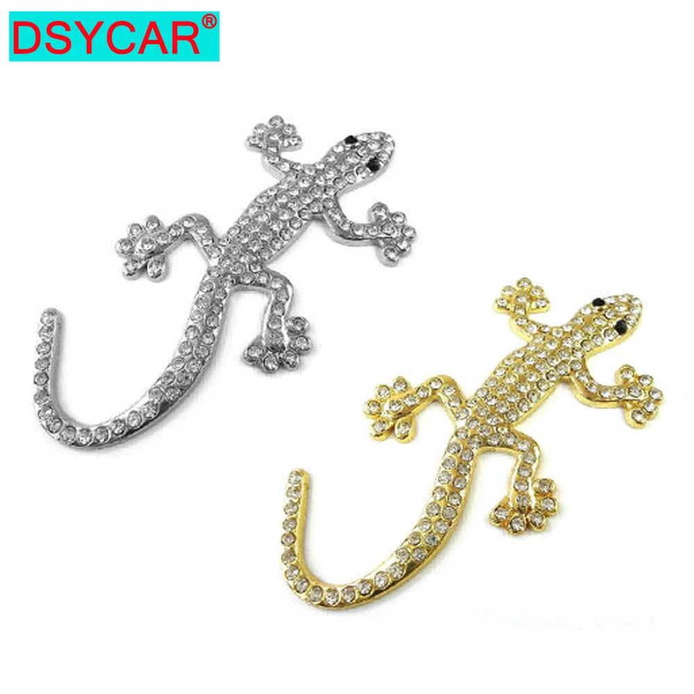 DSYCAR 1 шт. модная 3D Gecko металлические стразы эмблема наклейка автомобиль