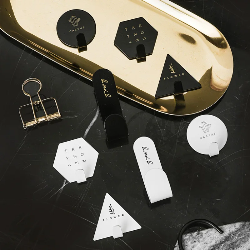 4/8 шт. минималистский украшения дома ретро вешалка декоративная клейкая крюк в