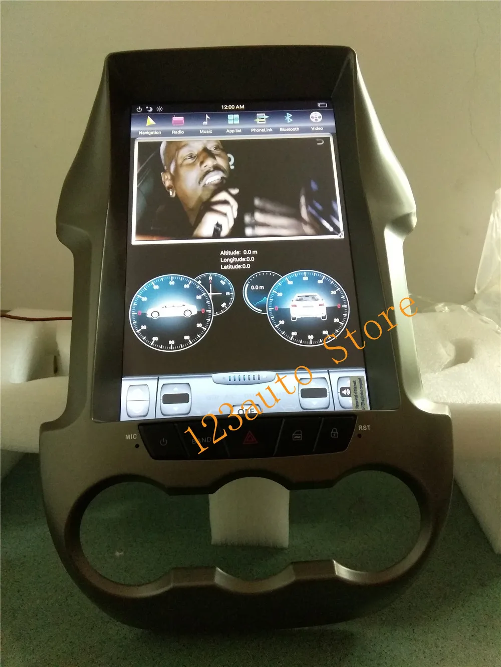 12 1 ''вертикальный экран Tesla Style Android 9 0 PX6 автомобильный DVD GPS навигатор плеер