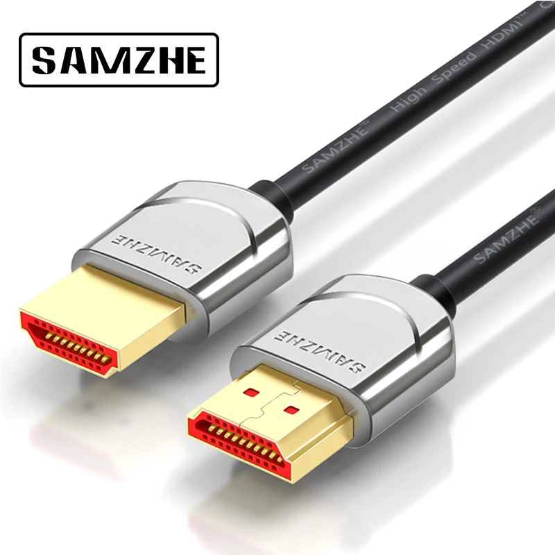 Фото SAMZHE 4K * 2K HDMI 2 0 кабель металлический разъем высокое разрешение для ноутбука тв Xbox