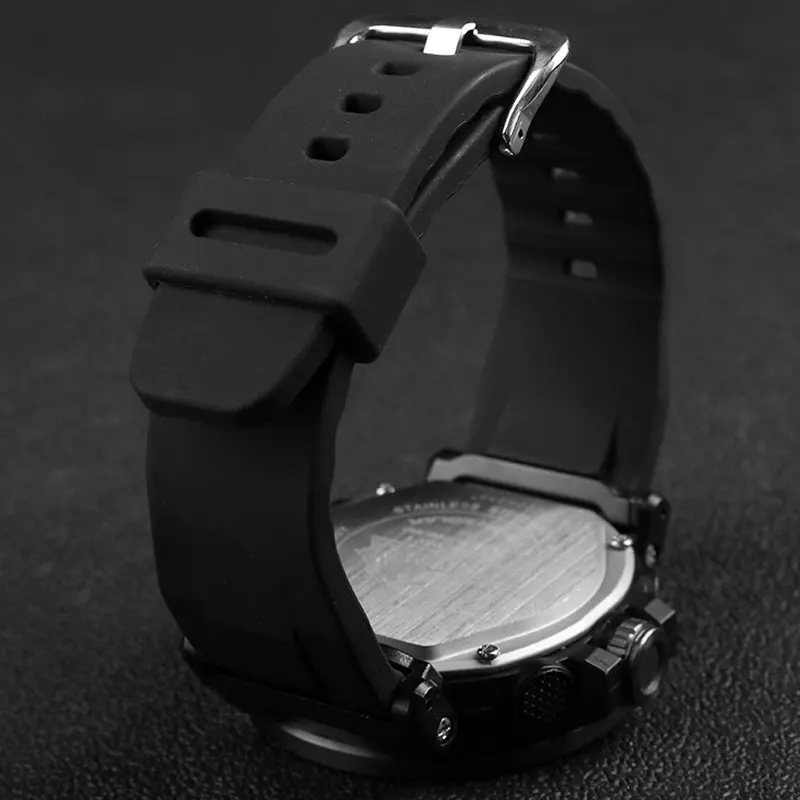 Ремешок силиконовый для часов CASIO PROTREK series аксессуары альпинизма черный мужской