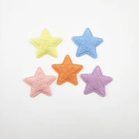 50pcslot 3 5cm felt cloth star padded appliques for diy hat clothes leggings sewing supplies hair clip decor patches