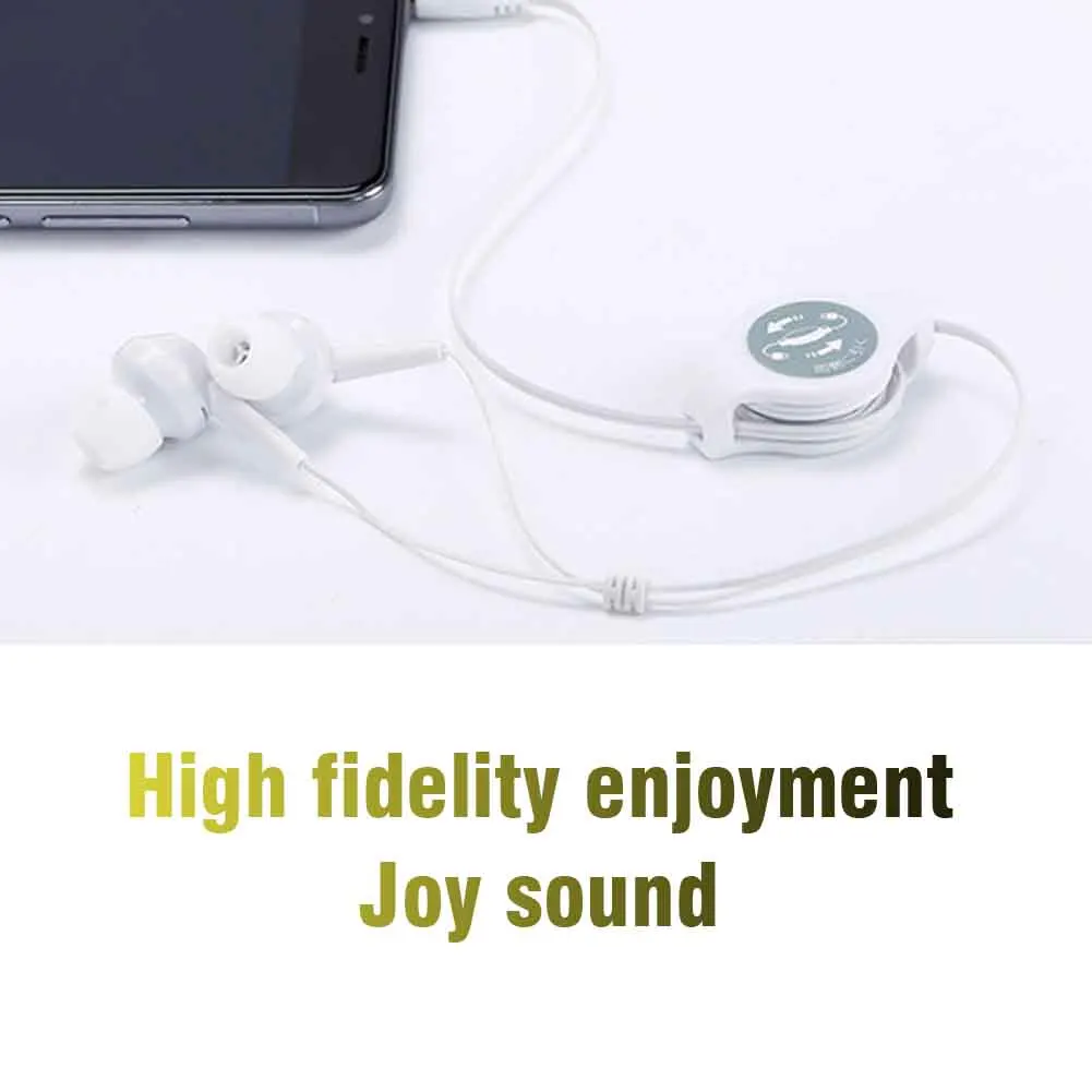 

0.75m Stretchable Cable pocket storage Portable In-Ear wired Earphone Earbuds Straight Insert/L shape plug 3.5mm Earphones new