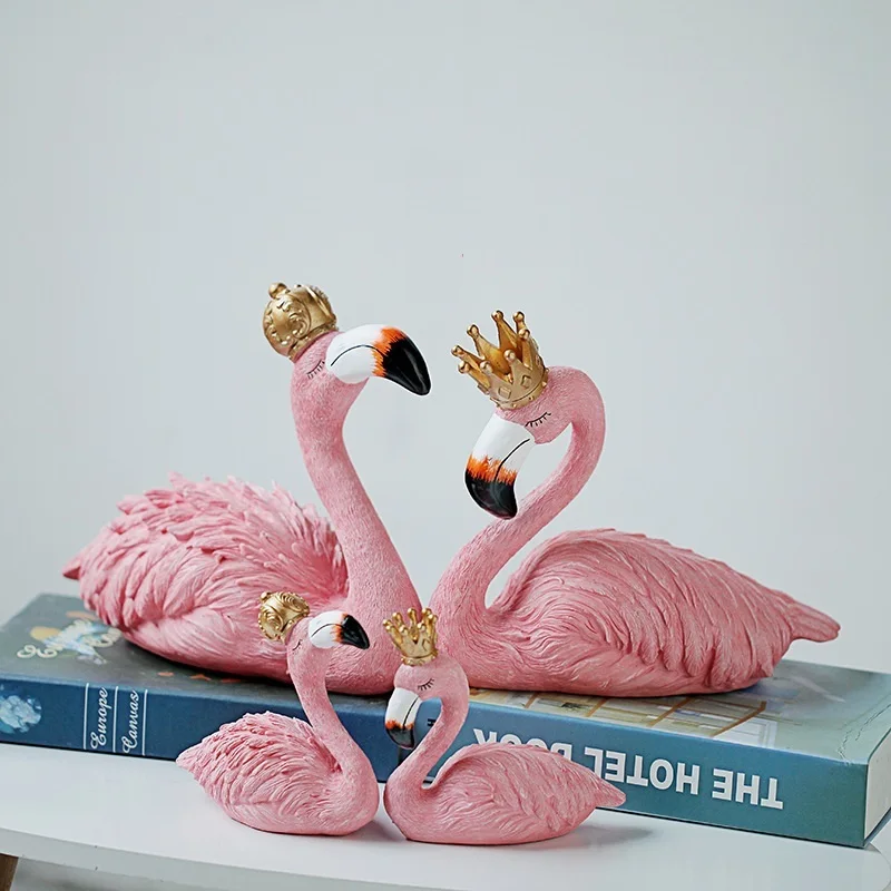 Статуэтки для домашнего декора в скандинавском стиле из смолы Розовый фламинго