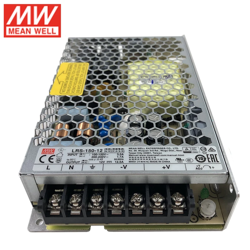 MEAN WELL LRS 150 импульсный источник питания Вт 12 В 15 в 24 36 48 DC Meanwell Светодиодный