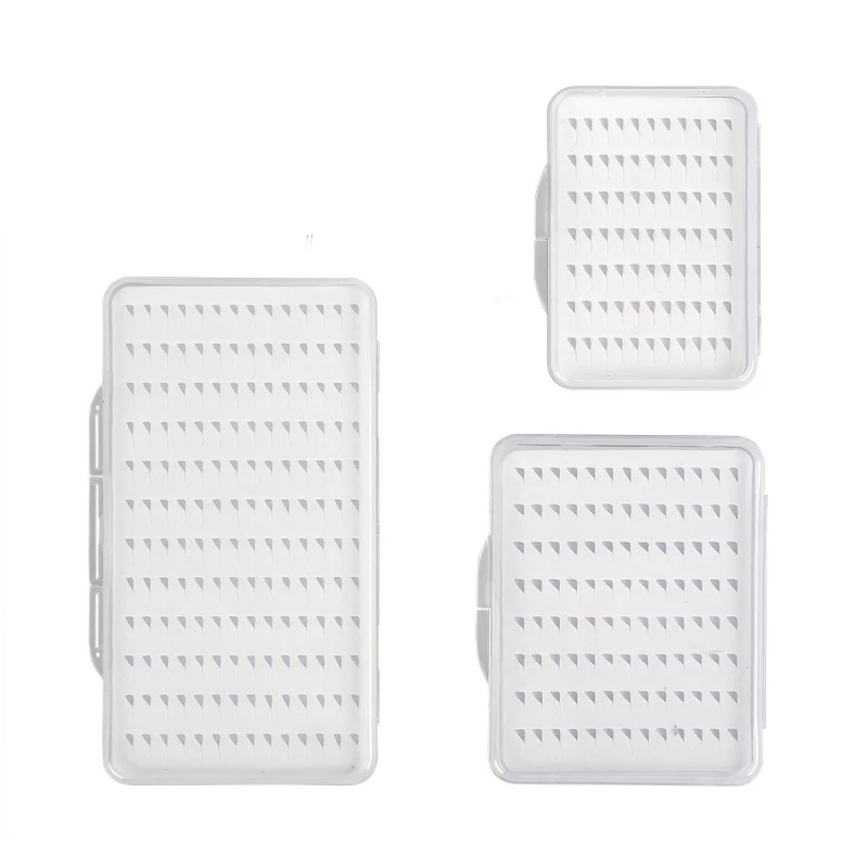 Прозрачная ультратонкая коробка для ловли мух на нахлыстом 77/104/168 ячеек