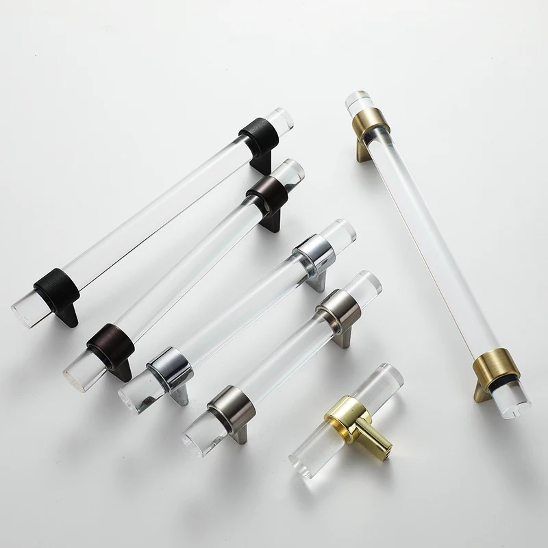 Ручки для ящика в современном стиле ручки из акрила Т образная ручка дверцы