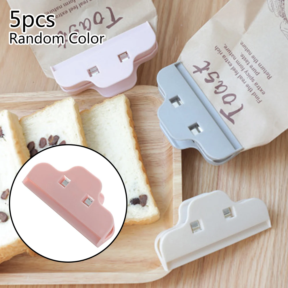 

5pc High Quality Sealing Clip Food Preservation Sealing Clip Discharge Spout Plastic Bag Clip Prevent The Food From Spoiling