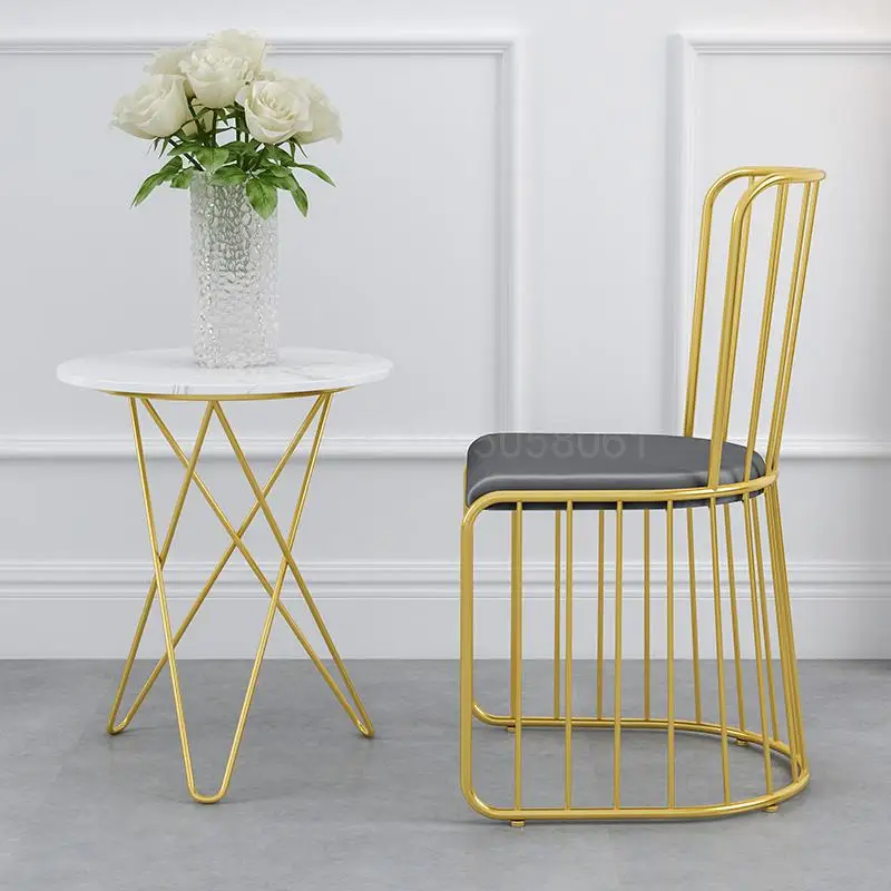  Nordic chair home simple mesh red stool backrest leisure ins coffee shop casual creative | Мебель