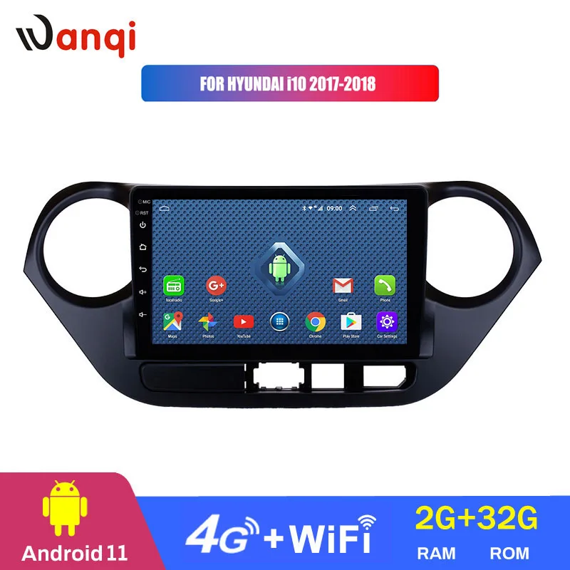 

4G Lte All Netcom 9 дюймов Android 11 полносенсорная Автомобильная Мультимедийная система для Hyundai i10 2017-2018 Автомобильная gps-радио-навигация