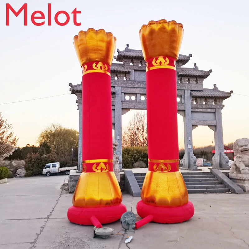Unity Column Inflatable Column Arch Inflatable Model Lantern Column Golden Hydrangea Panlong Celebration Opening Column