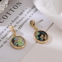 south korea new metal material asymmetry shell earring temperament vogue female acts the role of ear nail