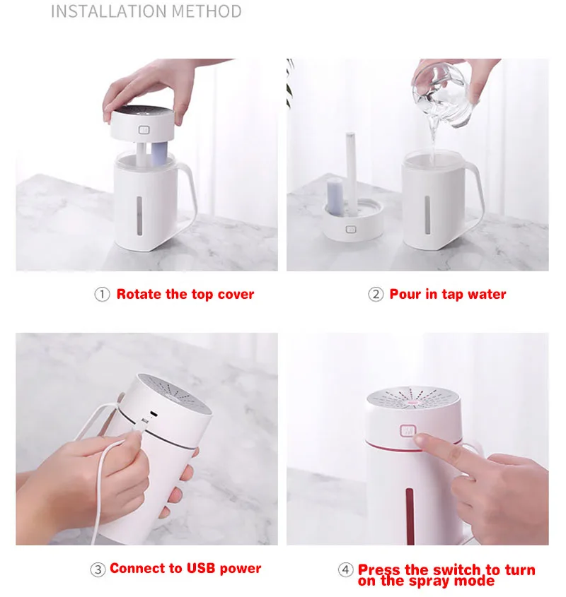 Мини Портативный пончики USB увлажнитель воздуха очиститель Арома диффузор