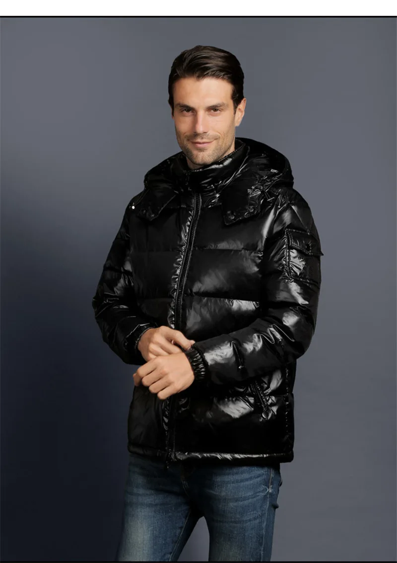 Новые пуховики и парки Для мужчин пуховик 90% парка-пуховик с утиным пухом, зимняя теплая для-30 градусов куртка длинные ветровки высокое вниз Содержание> 300g