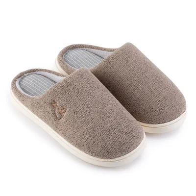 cat brown 40-41 Новинка; Домашние хлопковые тапочки xiaomi youpin; теплые тапочки из термопластичной резины с нескользящей подошвой; сезон осень-зима; удобные высококачественные Тапочки для пар - Цвет: cat brown 40-41