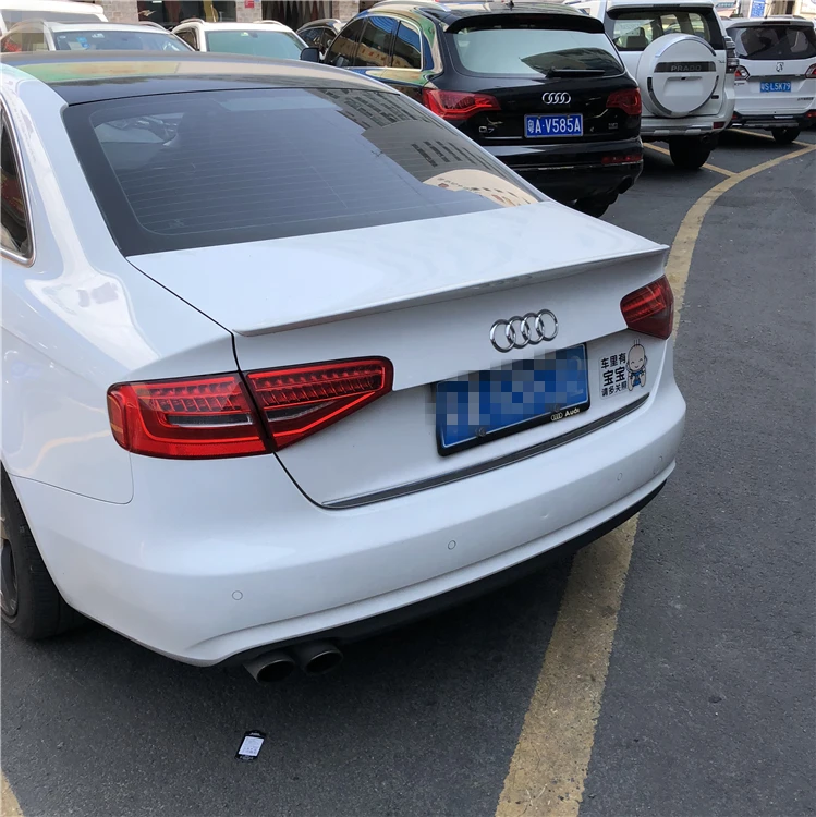Спойлер для Audi A4 2009-2013 спойлер HBYV из АБС-пластика цветной задний крыла автомобиля