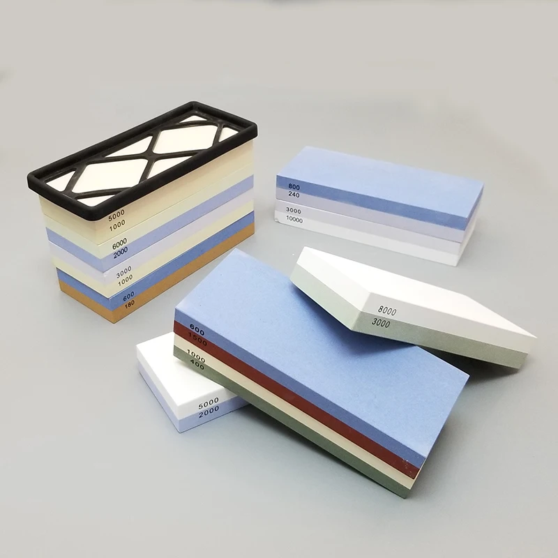 Точилка для ножей белая двусторонняя с силиконовым противоскользящим