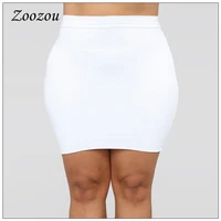 bodycon short mini pencil skirt women plus size 4xl summer elastic slim short skirt black white office lady pencil skirt custom