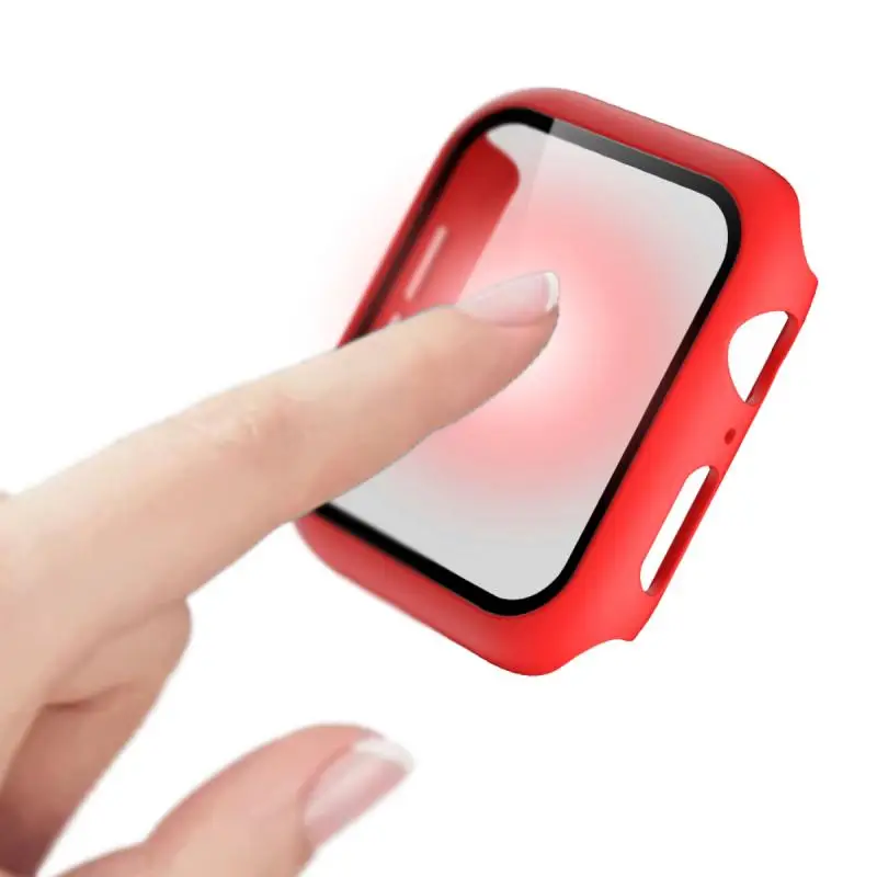 Новый чехол для Apple Watch 4/5/6 поколения Чехол из поликарбоната с закаленной пленкой
