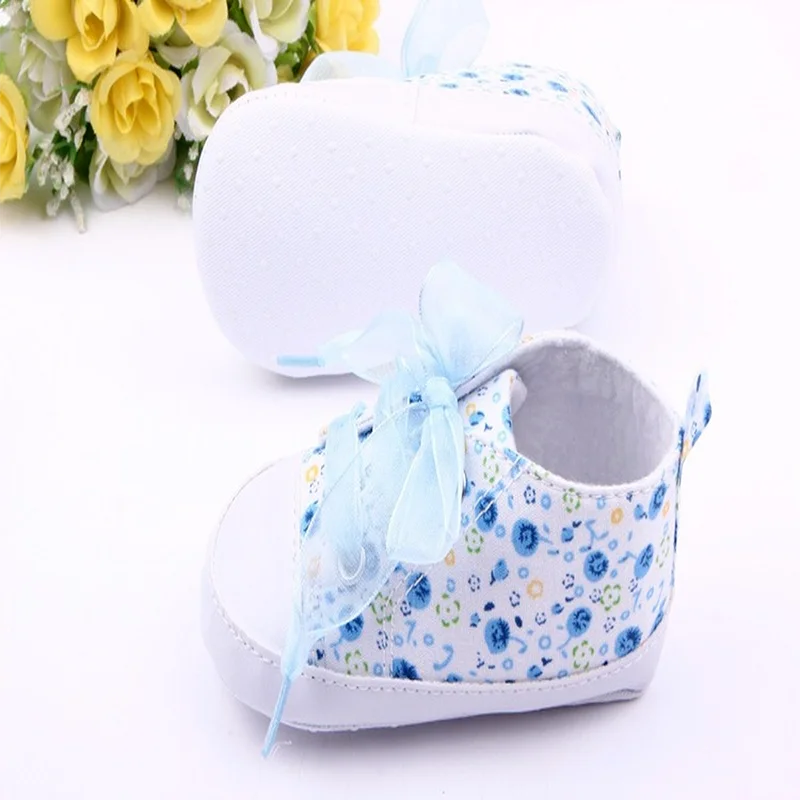 Детская обувь для малышей носки с мелким цветочным принтом младенцев 0-12 месяцев