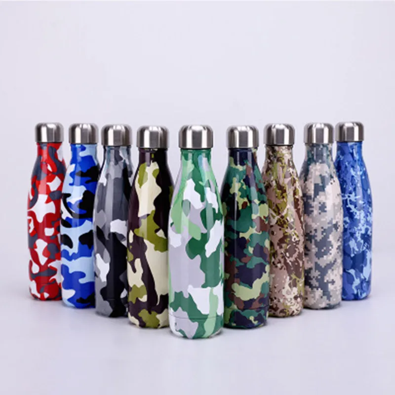 

Outdoor Sports Bottle Camouflage Coke Bottle Thermos