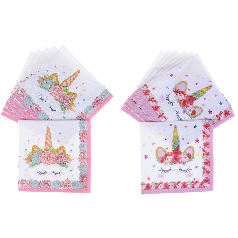 

Бумажное полотенце с единорогом вечерние одноразовые салфетки для дня рождения, детские товары для вечевечерние салфетки для дня рождения
