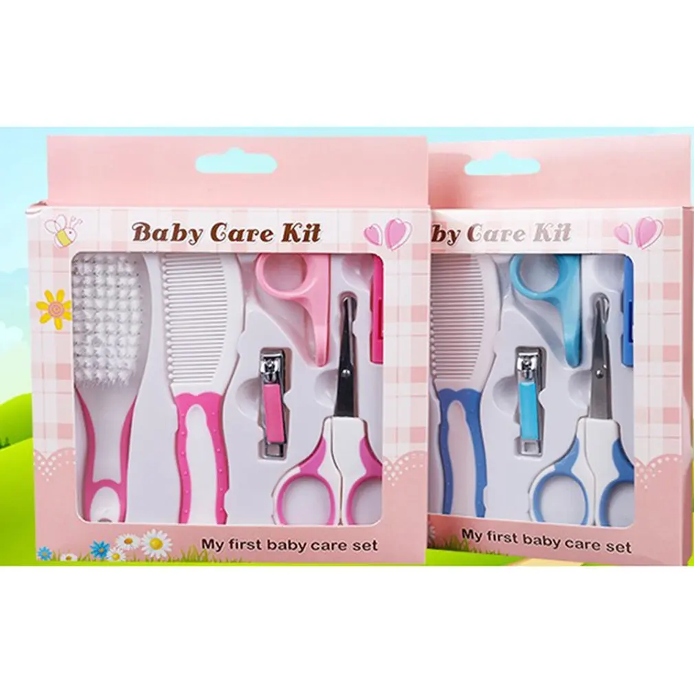

Portable Baby Care Kit Newborn Baby Nail Hair Health Care Combs Brush Body Thermometer Grooming Set Safety Cleaning Care